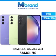 Samsung Galaxy A34 5G 256GB + 8GB RAM 48MP 6.6 inches Android Handphone Smartphone Used 100% Original
