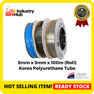 KOREA JISAN PU Hose Pipe Pneumatic Polyurethane Tube PU Tube PU Tubing Air Hose 8mm x 5mm x 100m (Ro