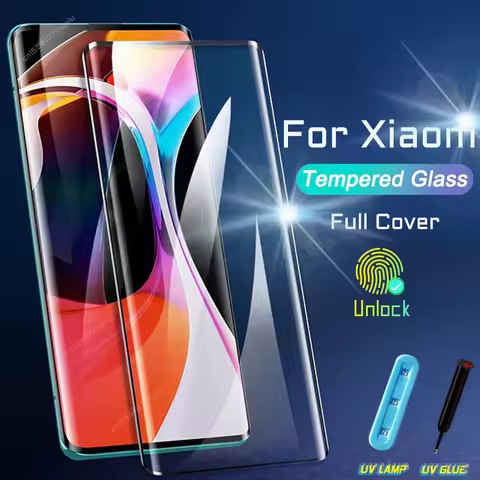UV Full Cover Tempered Glass For Xiaomi Mi Note 10 Lite Pro Mi10 5G Screen Protector Glass 10Lite No