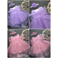 BST 1yr-4yr Baby Girl Dresses Gown Lace Layer Princess Dress Baju Budak Perempuan Gaun Budak free he