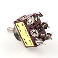 2pcs 6 Pin ON-ON Rocker Switch E-TEN1321 DPDT 250V 15A 12mm Toggle Switch