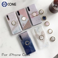 For Huawei P30/20Pro Mate 20 Pro Nova3i/4 Glitter Gold Foil Epoxy Marble With Ring Holder Stand Phone Case Cover