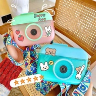 Camera-Shaped Children's Drinking Bottle with 2D & 3D Stickers and Latest AS Strap