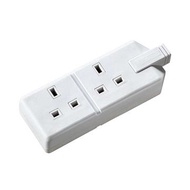 Masterplug WorkTrailing Double Socket, connect 2 items into one outlet, Heavy Duty, Certified to BS1