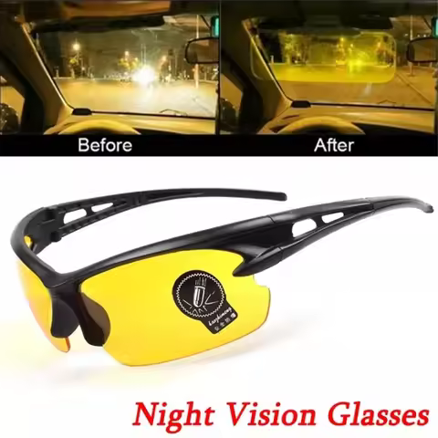 Night Vision Drivers Goggles Men Anti-Glare Sunglasses Car Motorcycle Driver's Eyewear Outdoor Cycli