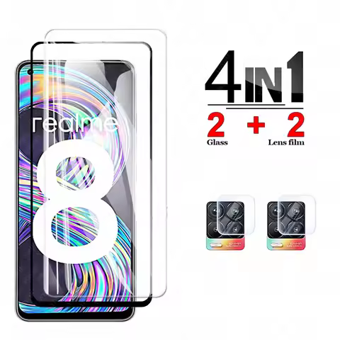 Screen Protector for oppo Realme 8 Anti-Scratch Glass Realme-8 Protective Film Realmi Realmy 8 Glass