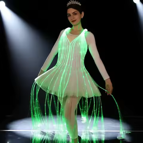 Show girl Costume Party outfit Concert outfit party show costume EventLED Performance Skirt Luminous