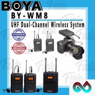 Boya BY-WM8 UHF Dual-Channel Wireless Lavalier Microphone System