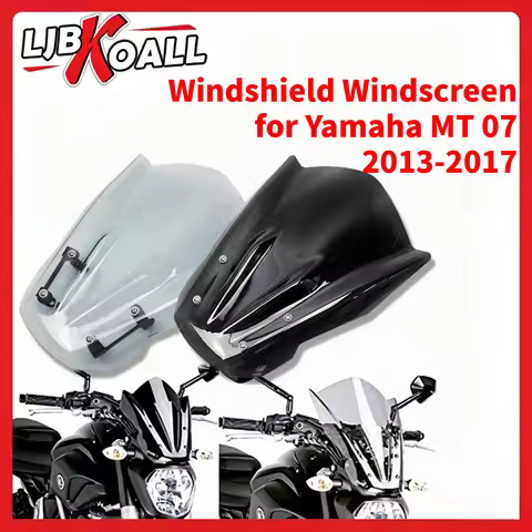 LJBKOALL for MT 07 MT07 Front Windshield Windscreen for YAMAHA MT 07 MT07 Windshield Wind Deflector