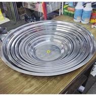 Stainless Steel Round Tray /Dulang bulat /Tray bulat /Talam Besi /Talam Pisang Goreng Serving Tray /