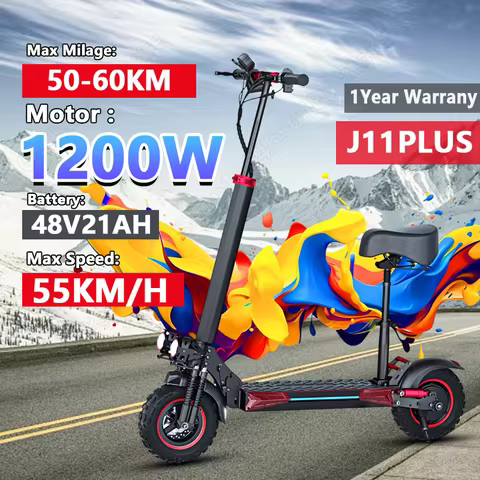 J11PLUS EScooters 1200W Motor 48V21ah Battery With Front And Rear Turn Signals Electric Scoote 11-In