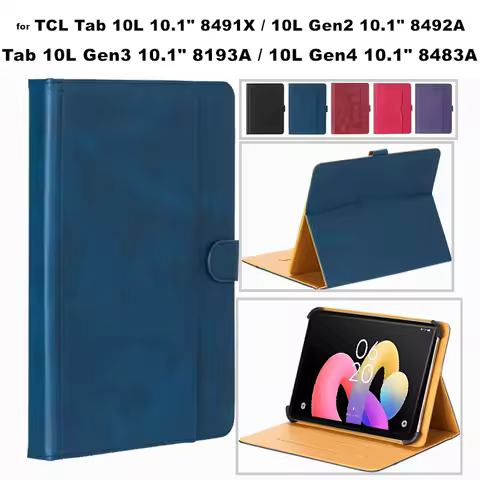 for TCL Tab 10L Gen2/Gen3/Gen4 10.1 8491X 8492A 8493A 8193A 8483A Universal Case Multi-Angle Viewing