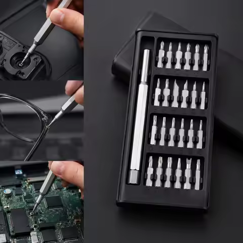 24-in-1 Multifunctional Screwdriver Set Essential Tool for Watch Laptop Mobile Phone Disassembly Rep
