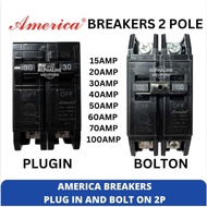 America Breakers PLUG IN AND BOLT ON TYPE 15Amp 20Amp 30 AMP 40Amp 50Amp 60Amp 70Amp 100Amp Ampere F