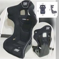 人身部品~全新正義大利OMP HRC-R FIA認證大耳朵賽車椅單張含雙軌滑槽L板再送腳架只要25000噢~