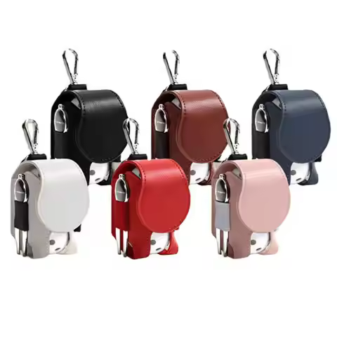 Colorful PU Leather Portable Waist Holder Storage Golf TEE Case Golf Ball Bag