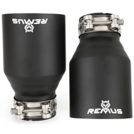 1 PC Matt Black Muffler Stainless Steel Universal End pipe Remus Exhaust Pipe Slash Cut Exhaust Tip