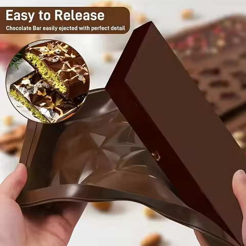 1PC Candy Bakery Accessories Thick Break-Apart Design Rectangle Molds for Pistachio Dubai Style Sili