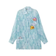 B.Duck | เสื้อเชิ้ตผ้าชีฟองแขนยาวลายสก็อต B.Duck Duck Yellow Summer Love Loose Fit Sun Protection Bl