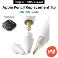 Ringke Apple Pencil Tip 3-Pack | 2B HB Metal - Compatible with All Generations