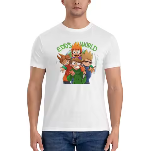 Anime Manga Eddsworld T-Shirt for Men Cotton T Shirts Men's Tees Short O-Neck Summer Clothes Tops S-