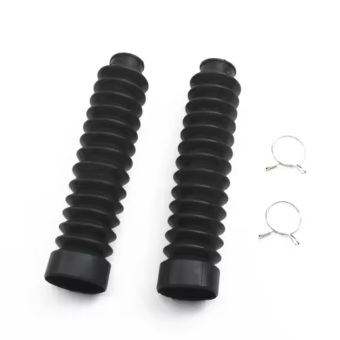 Black Front Fork Dust Boots Rubber Jacket Cover For Honda CG125 Dirt Bike