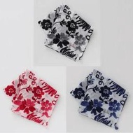 日本 Sybilla 綿質 方形 領巾 方巾 手帕 絲巾-花朵
