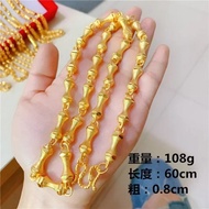 In Stock Gold 999 Necklace AU750 Personalized New Big Thick Boss Chain Transfer Mens 24K 60 Cm Jewel