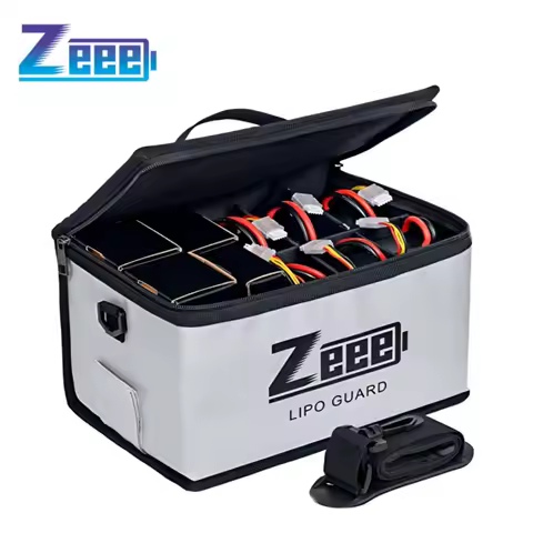 Zeee Lipo Safety Bag 10 Cells Adjustable Battery Fireproof Bag Large Capacity Pouch for Storage Guar