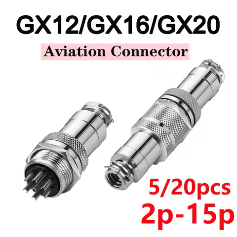 10 Pin Connector Aviation 5/20 pcs GX12 GX16 GX20 Male Female Connector for Aviation Plug Socket Cir