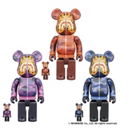 [Pre-Order] BE@RBRICK x Bape Camo Tiger 100%+400% Red/Purple/Navy (Set of 3) bearbrick