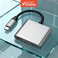 USB C 3 in 1 Hub To HDMI-compatible Splitter HUB Type-c To HDMI Docking Station for Macbook PC Conve