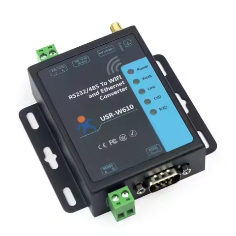 USR-W610 RS232/485 to WiFi Ethernet Converter Supports Multiple Networking Mode RJ45 Port Wifi Seria