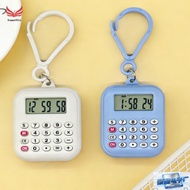 Kids Digital Calculator Watch - Time Date Count Pendant Keychain for School Bag