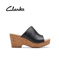Clarks Giselle Orchid Black Leather Womens Shoes