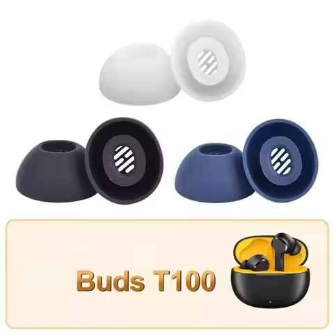 3 Pairs Eartips for Realme T100 Headphones, Silicone Ear Buds Ear Tips Replacement Ear Gels Earphone