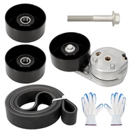 Serpentine Drive Belt Kit w/Tensioner & Idler Fit for F-250 F-350 2008-2010 F-450 F-550 2008 Super D