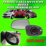 Perodua Axia Myvi Icon Bezza  Side Mirror Glass Cermin