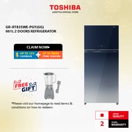 Toshiba GR-RT835WE-PGY(GG) 661L 2 Doors Refrigerator/Peti Sejuk/ 冰箱