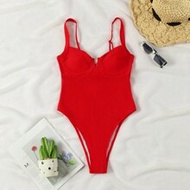 Polovedo Official New Arrival Spring/Summer Casual Elegant Sexy V-Neck Red Jumpsuit Swimsuit, ชายหาด