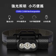 全城熱賣 - 1500流明 TYPE-C USB充電 超強光便攜頭燈 手電筒 18650電池 IPX6級防水