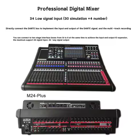 M24-Plus Professional Digital Mixing 34 Channel Audio Mixer Multi -track Recording DJ Console Audio 