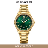 Roscani Cosmo S94 Women Bracelet Watch  | 36mm Large Dial | Gemstone Bezel | Bold Statement Gift