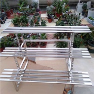 [SG Stock] Flower Stand Plant Stand Stainless Steel Stand Flower Pot Stand Flower Stand Indoor Outdoor Balcony