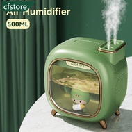 CFSTORE Cute Bedroom 500ml Large Capacity Humidifier USB Rechargeable Battery Air Ultrasonic Humidif