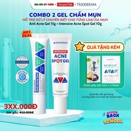 Combo of 2 Trioderma Anti Acne Spot gel 15g + Intensive Acne Spot 10g helps reduce inflammatory acne