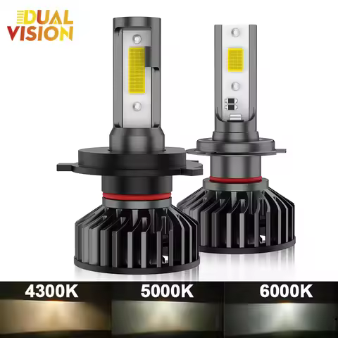 Dualvision 80W 14000LM Car Haedlight H4 H7 LED H8 H9 H11 9005 9006 HB3 HB4 4300K 5000K 6000K Auto fo