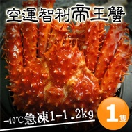 【優鮮配】比臉大急凍智利帝王蟹1隻(1-1.2kg／隻)免運