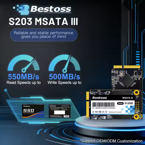 Bestoss mSATA SSD 128GB 256GB 512GB 1TB 6Gb/s SATAIII Internal hdd Solid Hard Drives Hard Disk SSD F