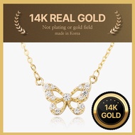 [Helene Jewelry] 14K real gold Butterfly gold Necklace